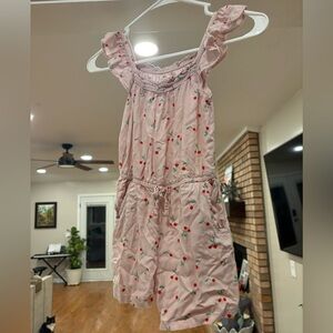 Cat & Jack Light Pink Cherry Print Romper